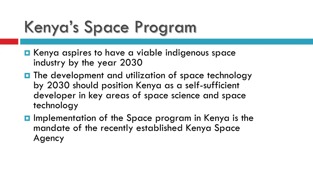 kenya s space program