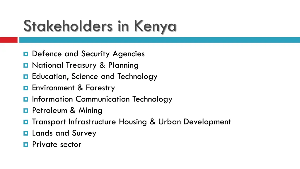 stakeholders in kenya