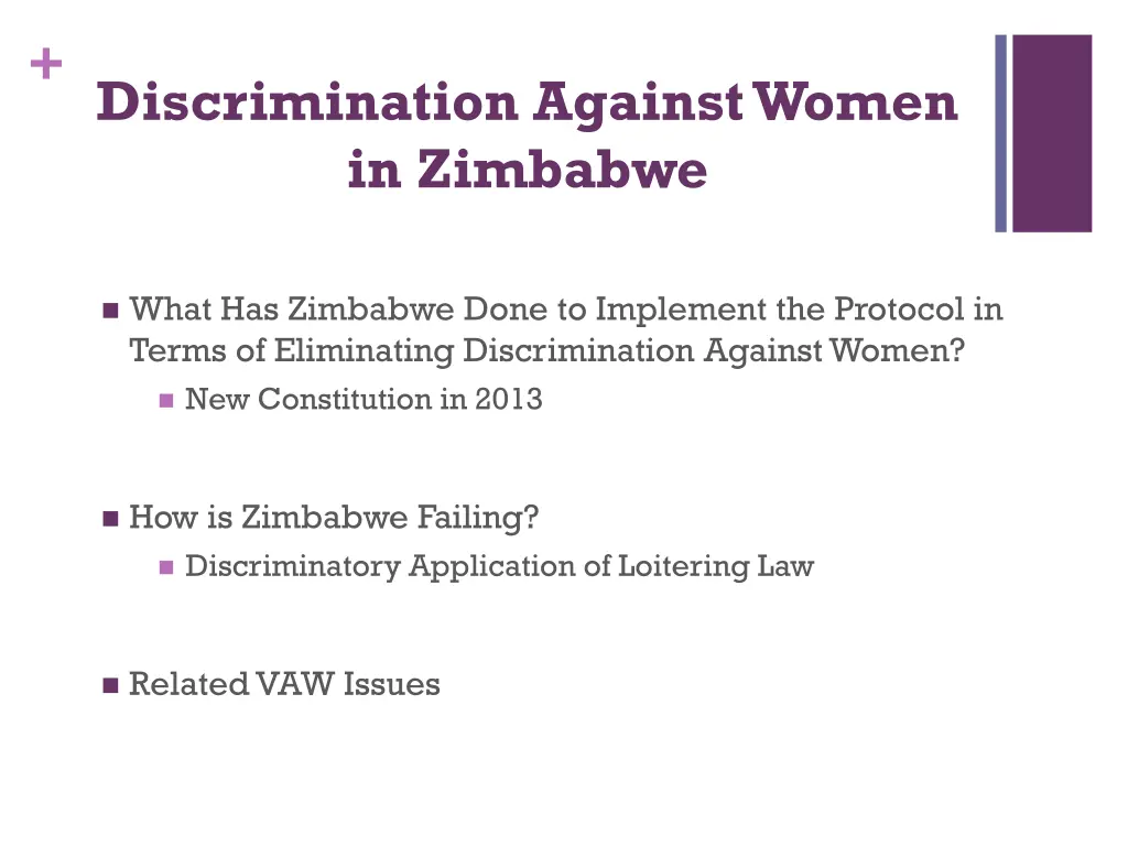discrimination against women in zimbabwe