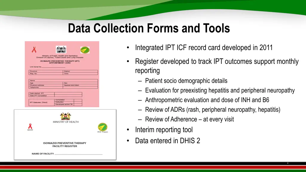 data collection forms and tools