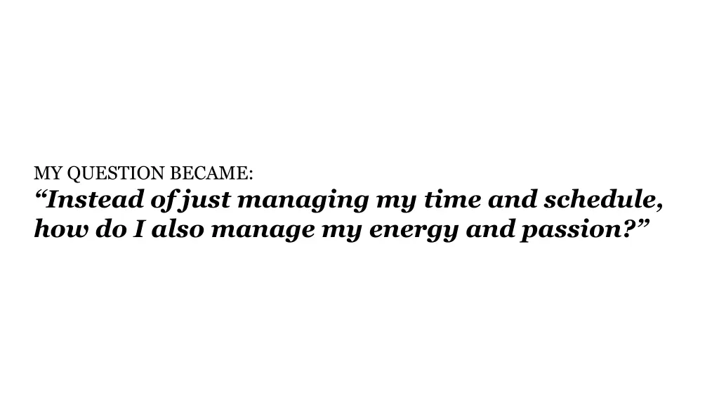 my question became instead of just managing