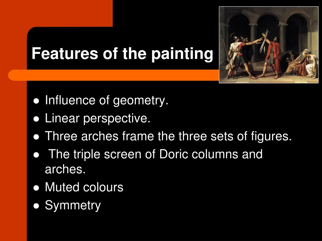 features of the painting