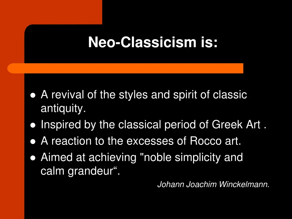 neo classicism is