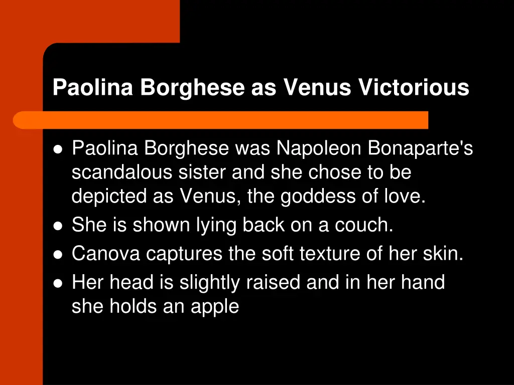 paolina borghese as venus victorious