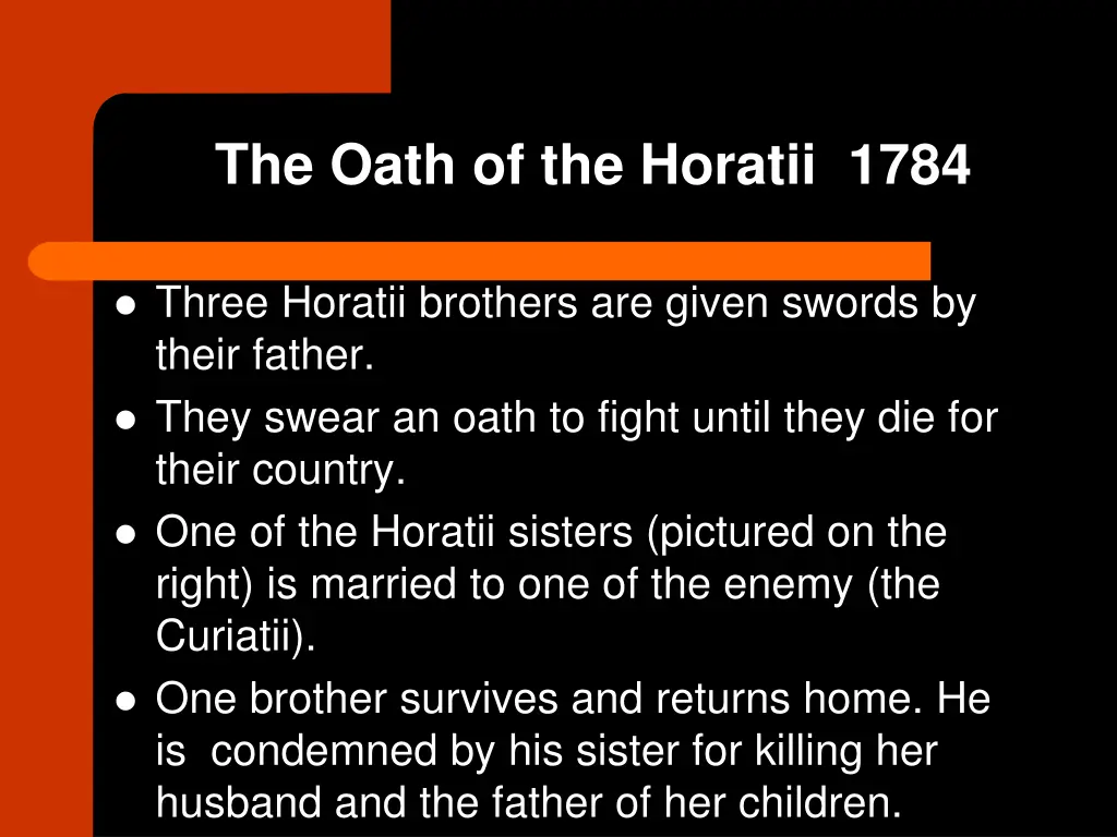 the oath of the horatii 1784