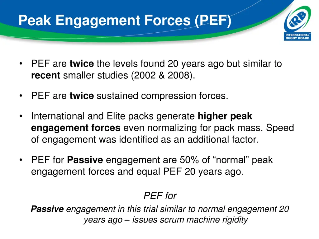 peak engagement forces pef