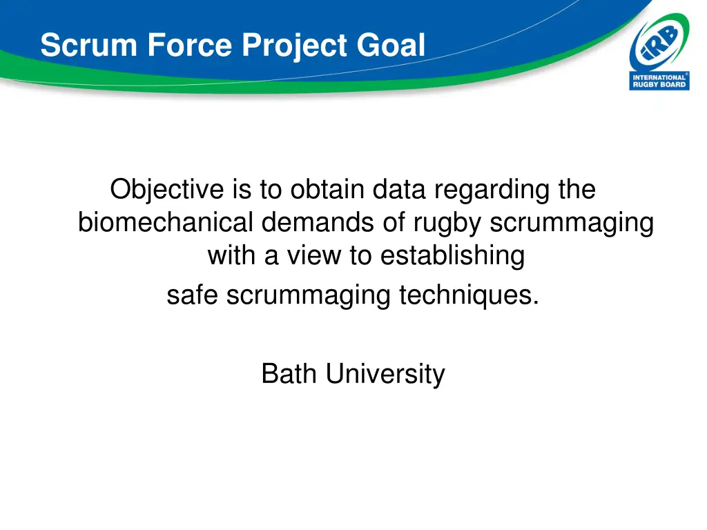 scrum force project goal