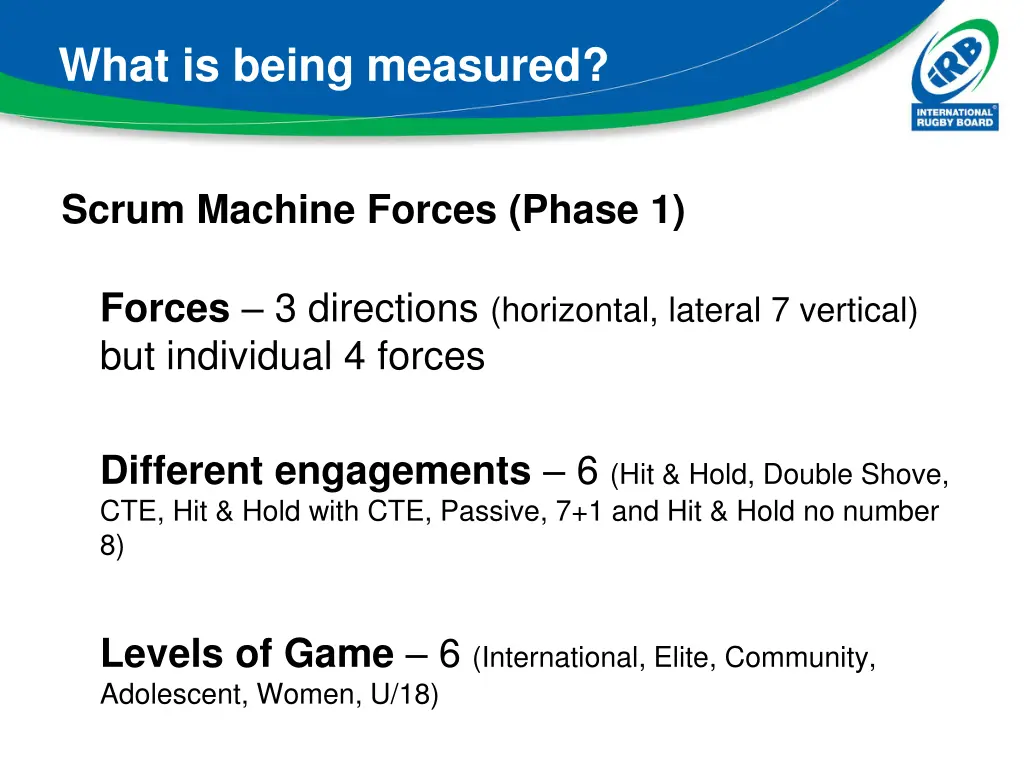 what is being measured