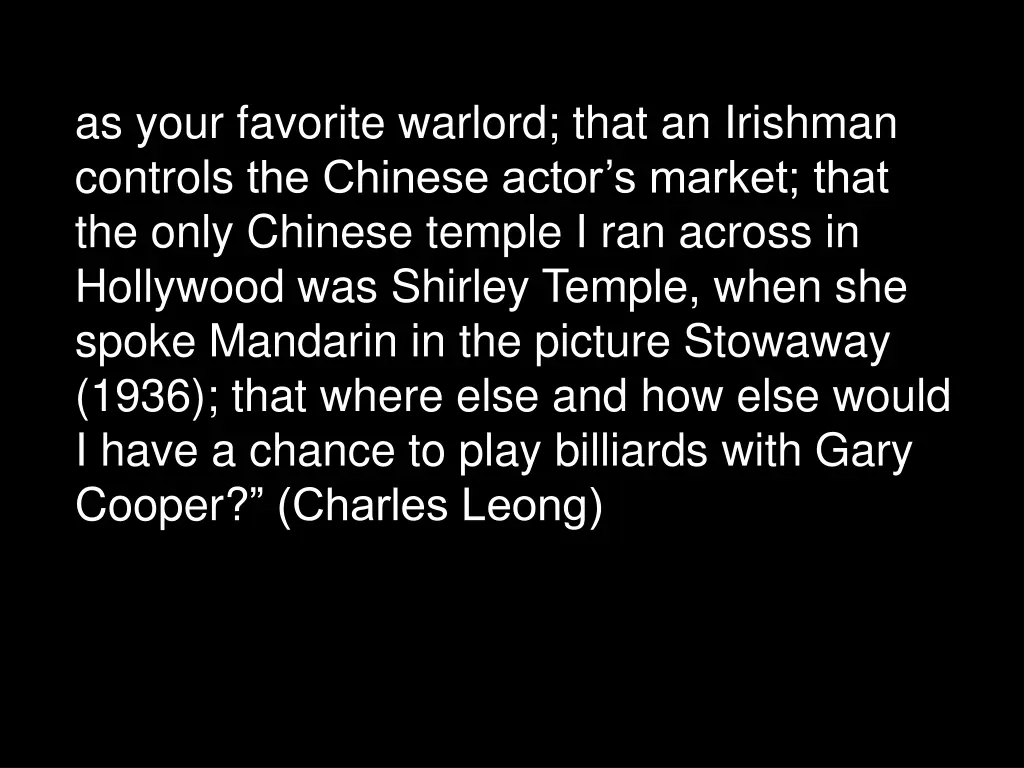 as your favorite warlord that an irishman