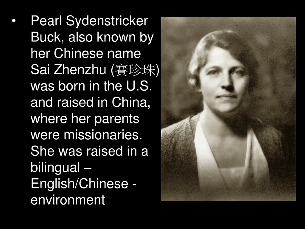 pearl sydenstricker buck also known