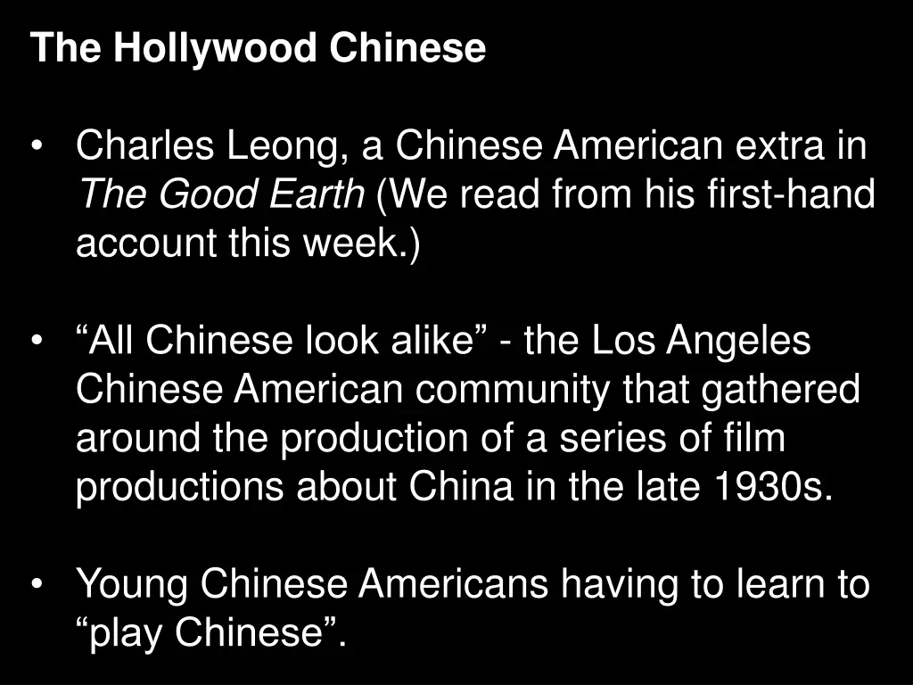 the hollywood chinese