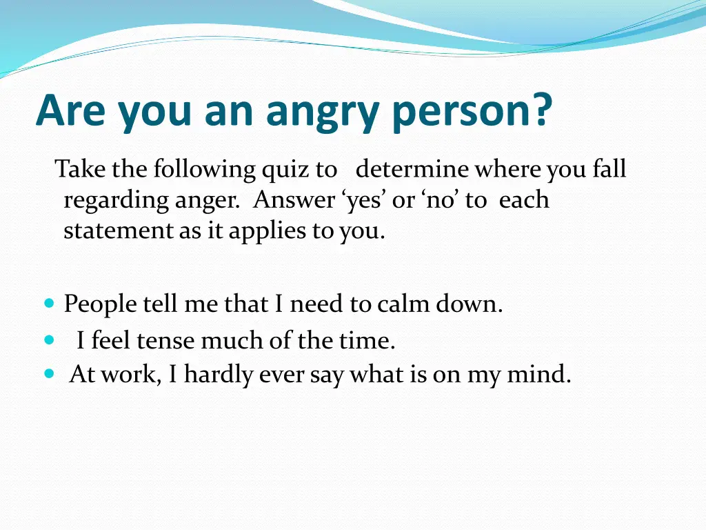 are you an angry person