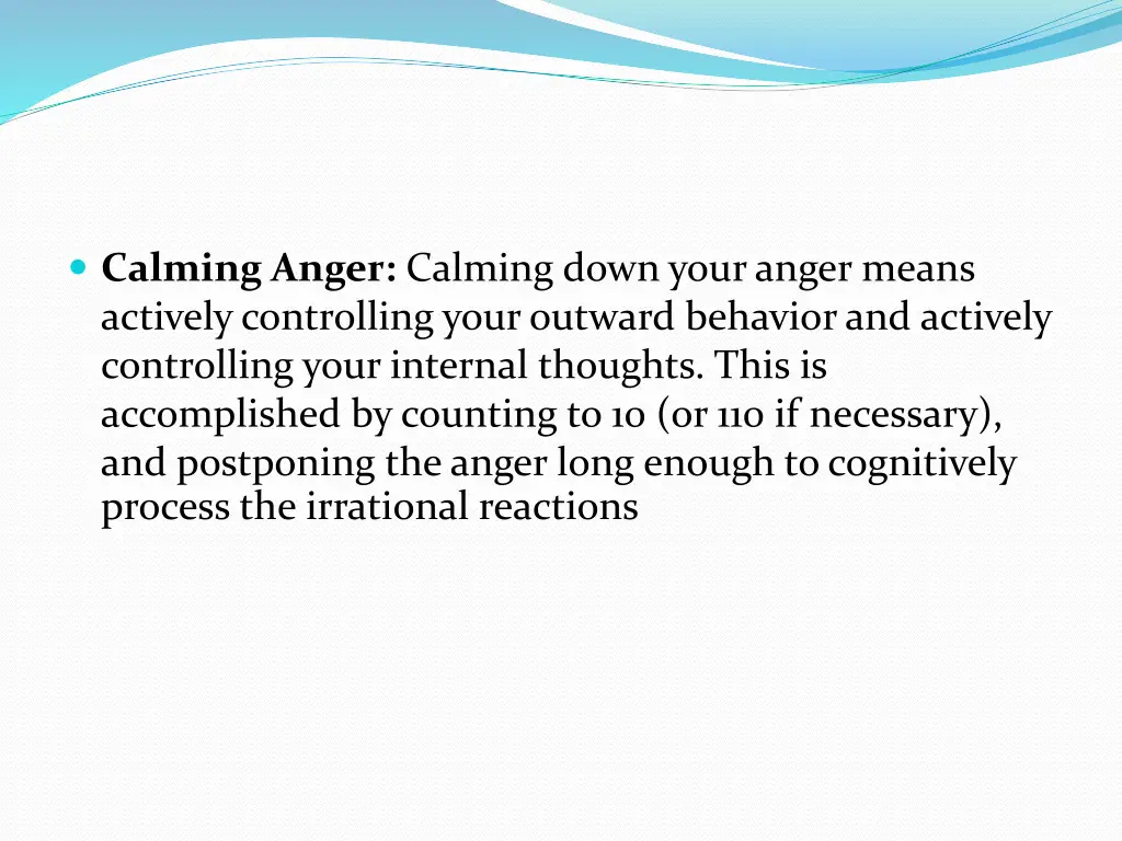 calming anger calming down your anger means