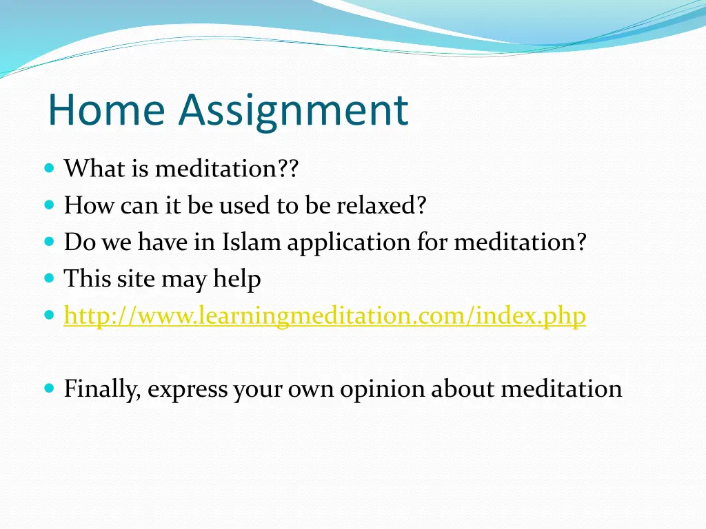 home assignment