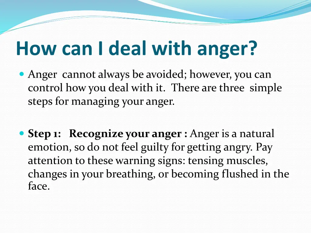 how can i deal with anger