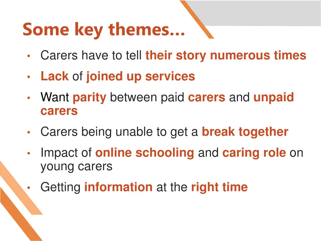 some key themes