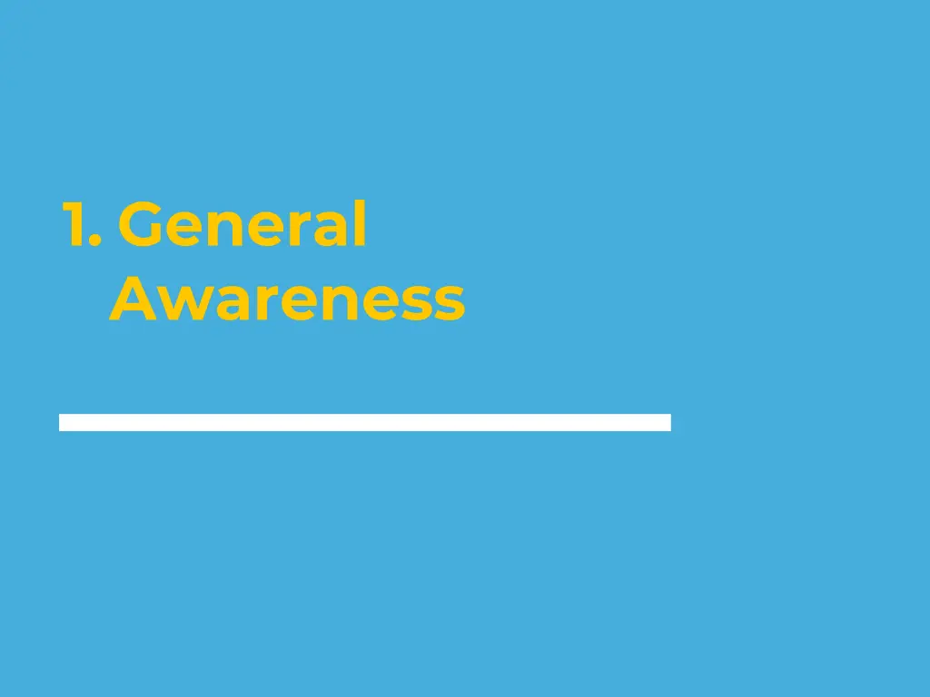 1 general awareness