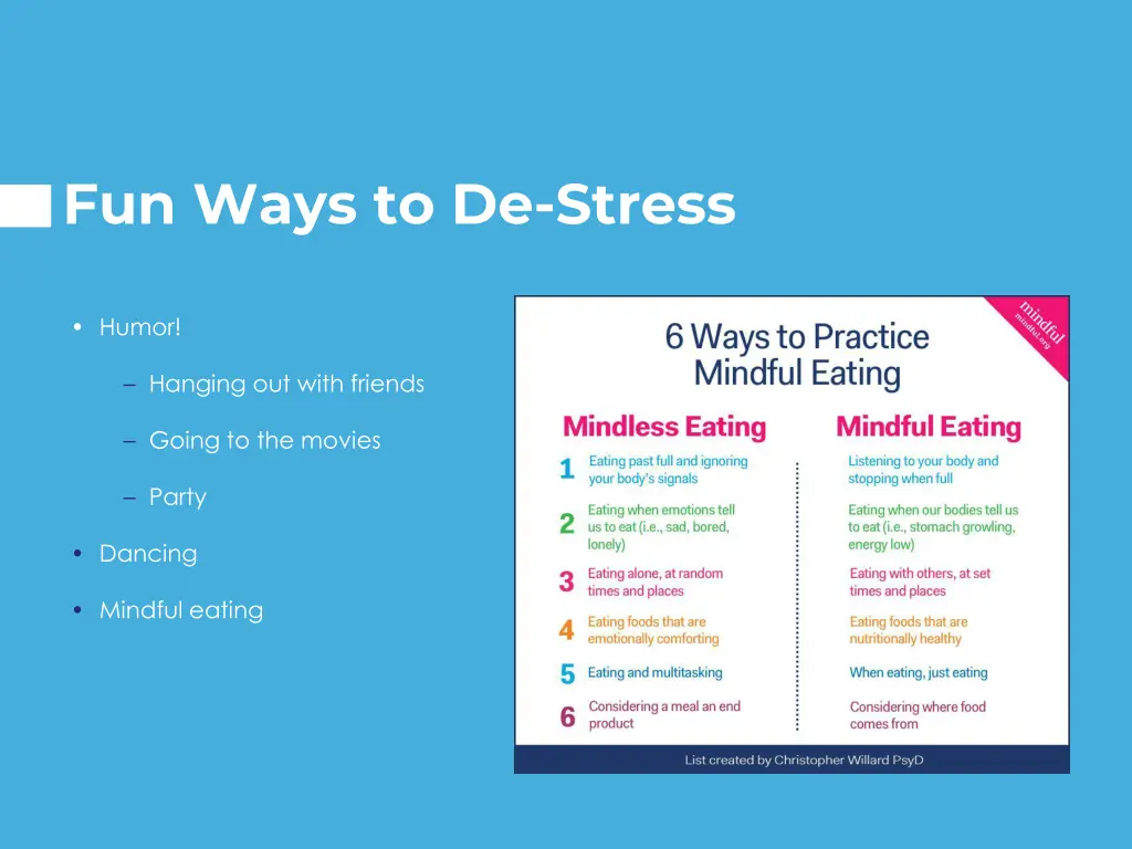 fun ways to de stress