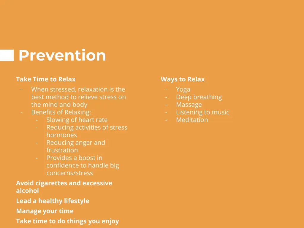 prevention