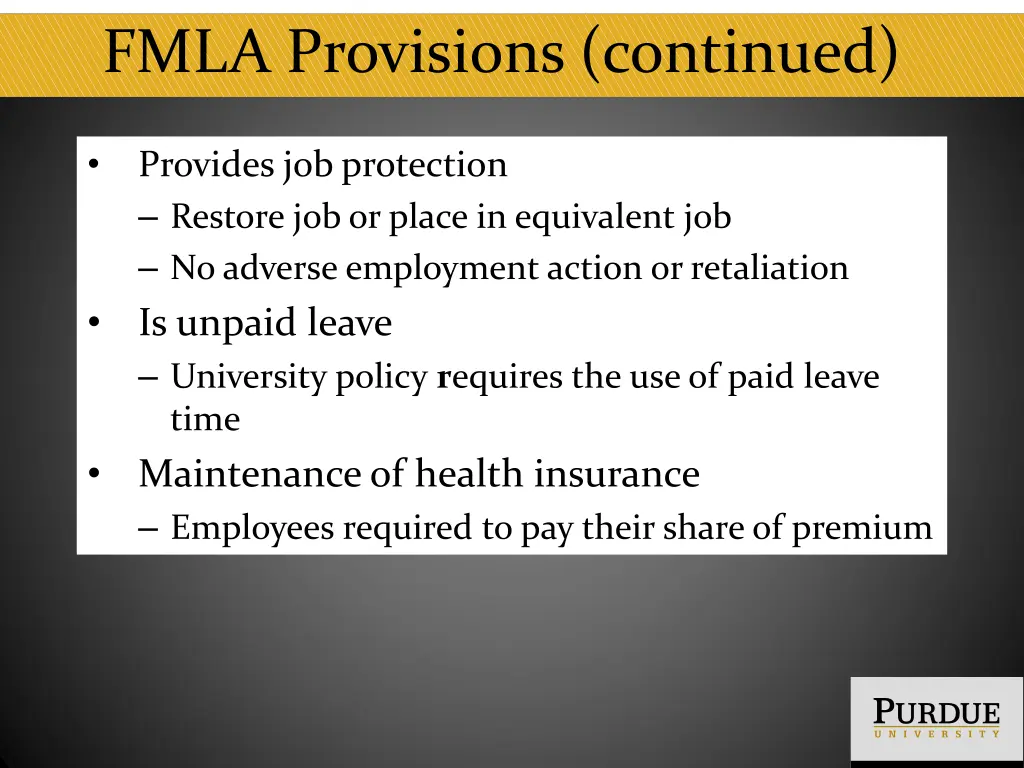 fmla provisions continued 1
