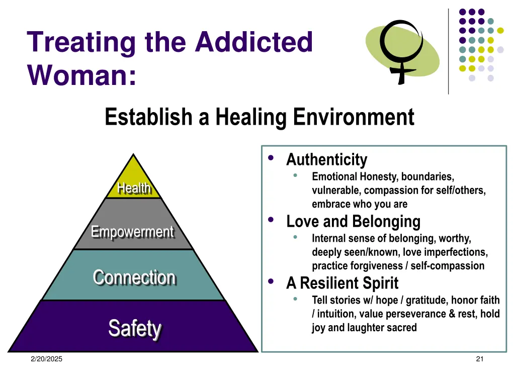 treating the addicted woman establish a healing 1