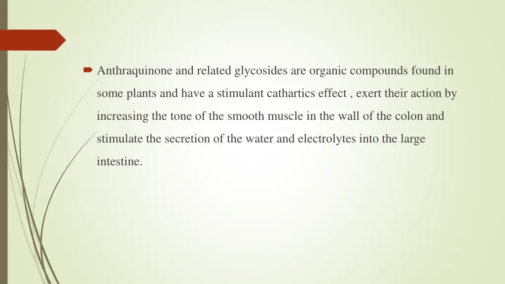 anthraquinone and related glycosides are organic
