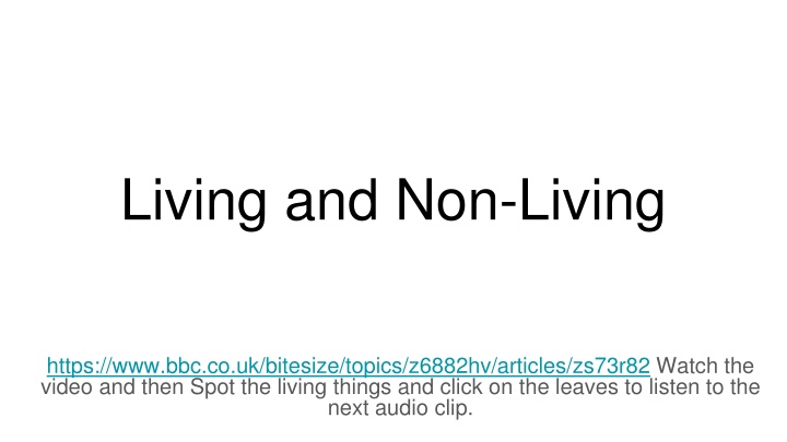 living and non living