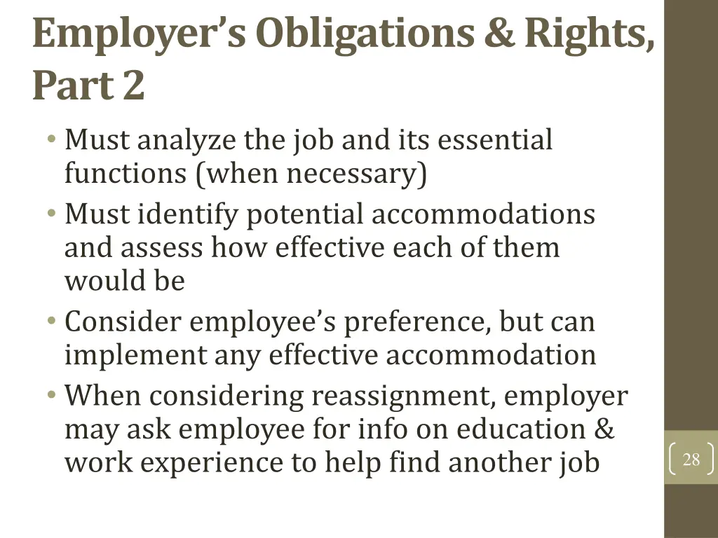 employer s obligations rights part 2 must analyze