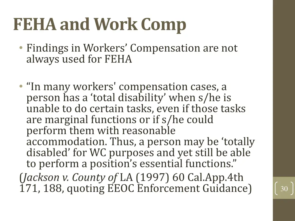 feha and work comp