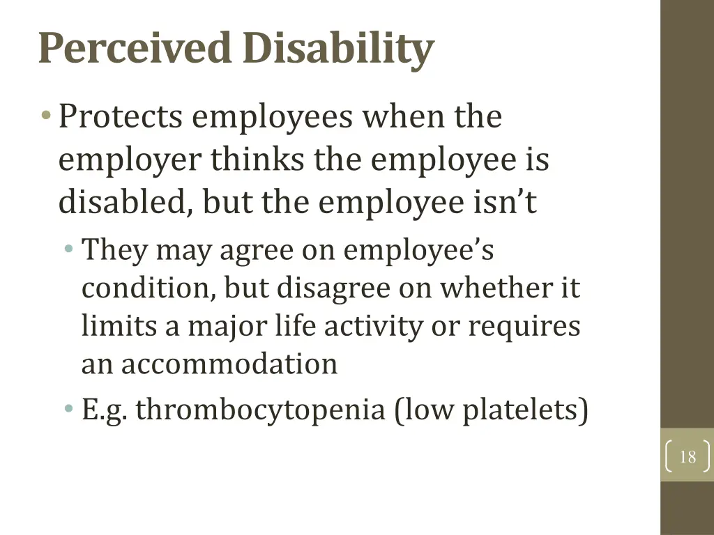 perceived disability