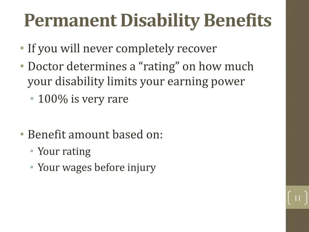 permanent disability benefits