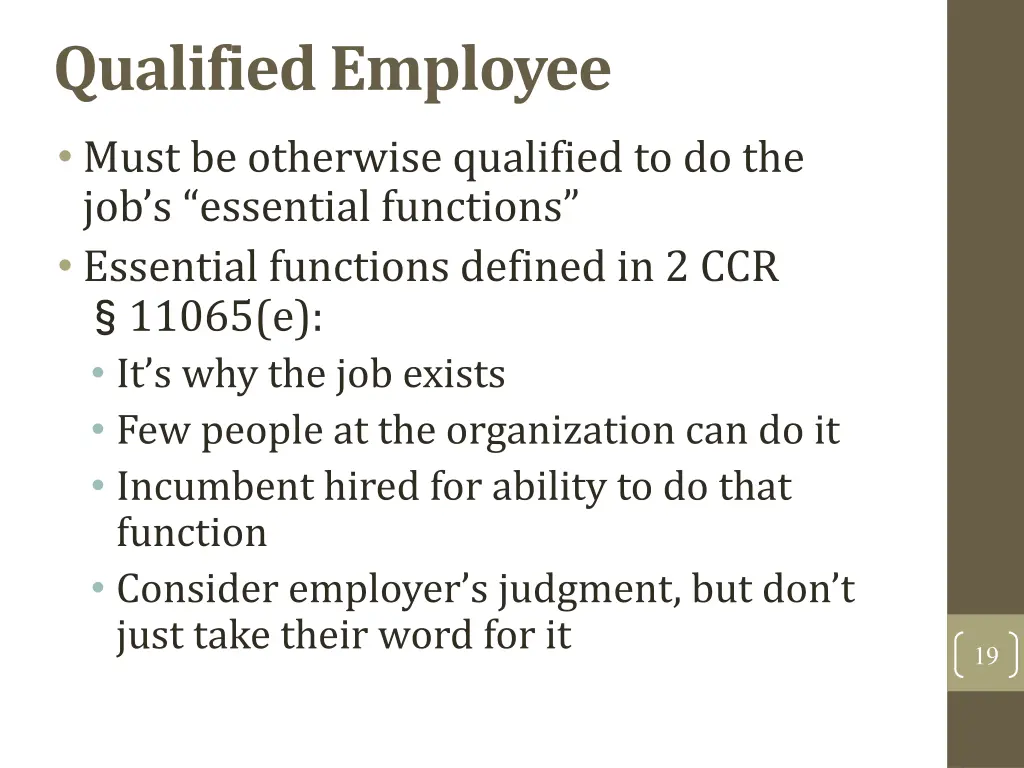 qualified employee