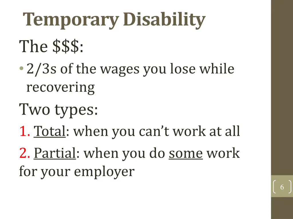 temporary disability the 2 3s of the wages