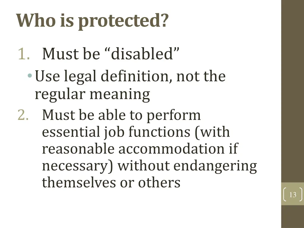 who is protected