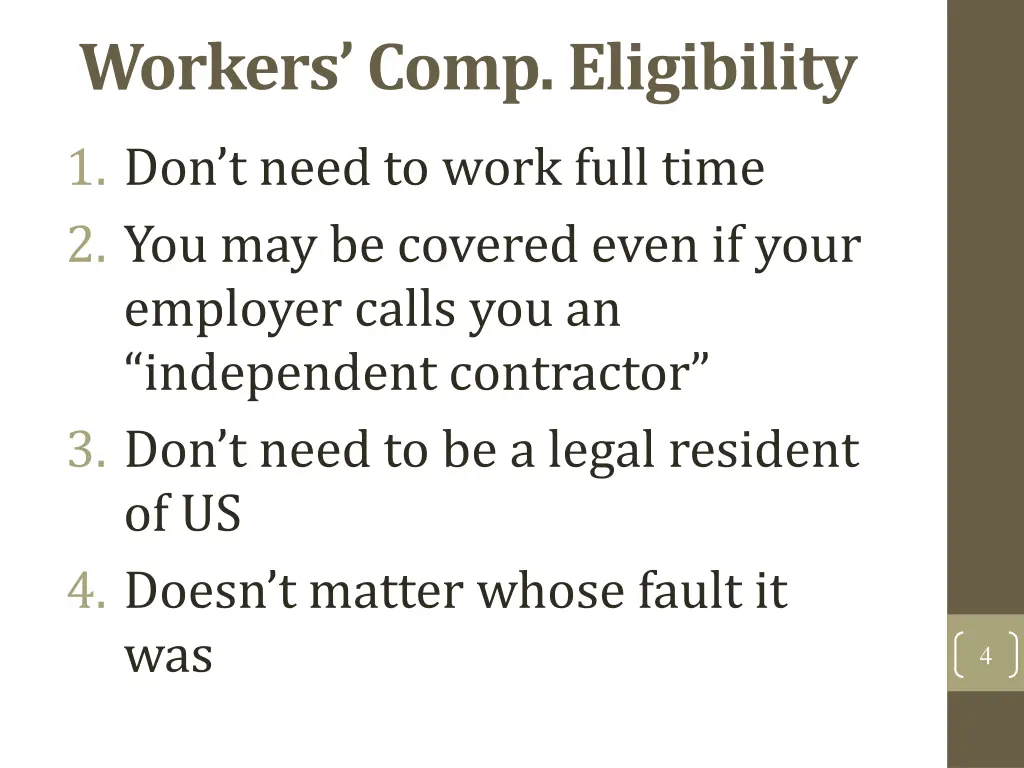 workers comp eligibility