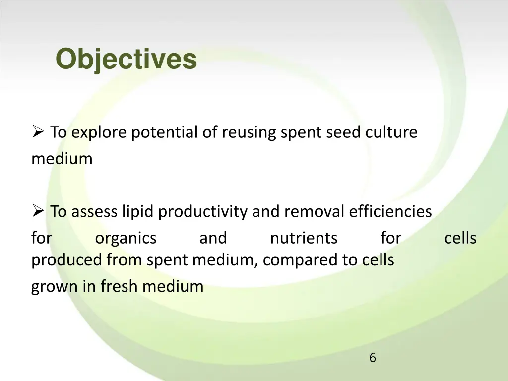 objectives