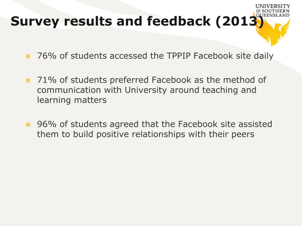 survey results and feedback 2013