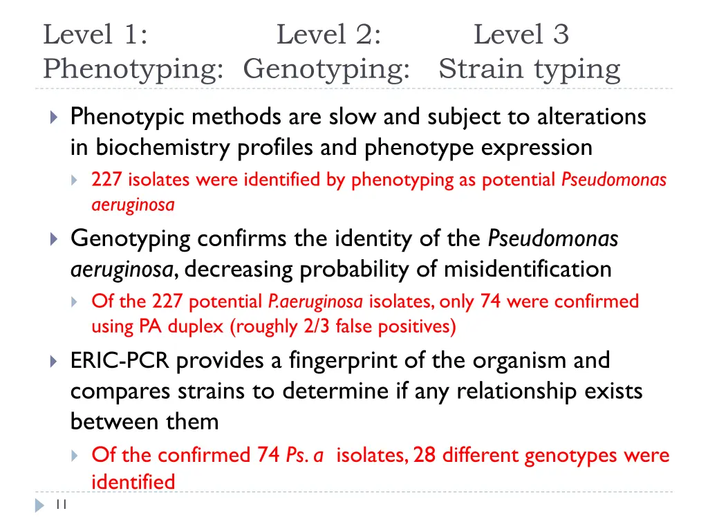 level 1 level 2 level 3 phenotyping genotyping