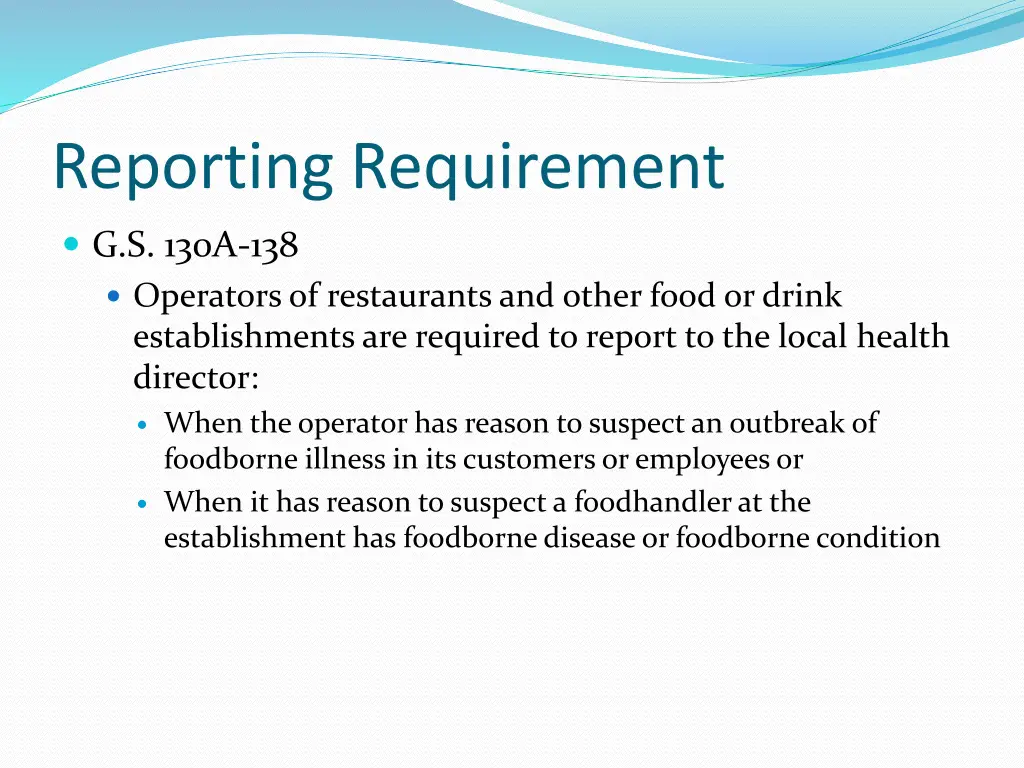 reporting requirement