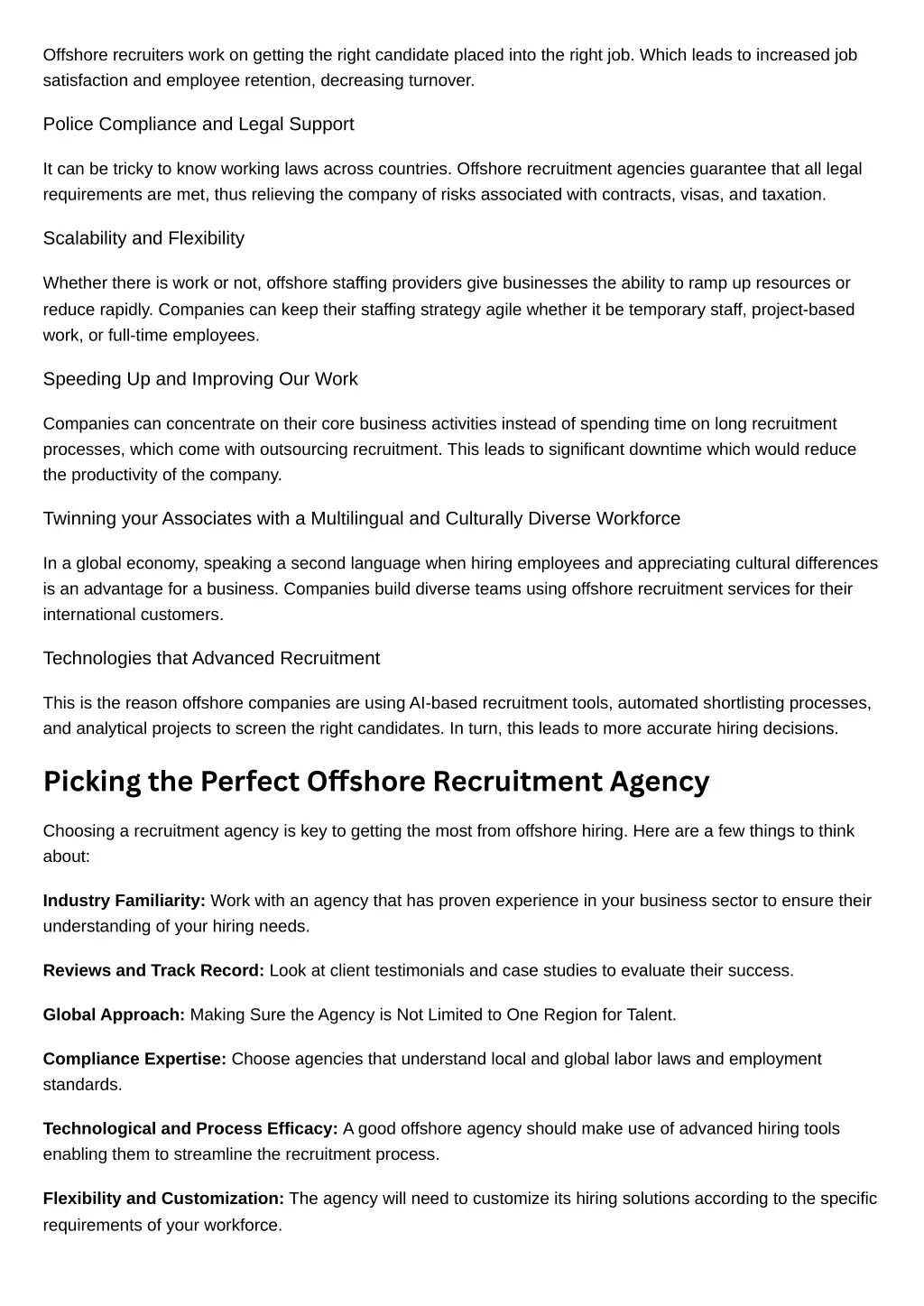 offshore recruiters work on getting the right