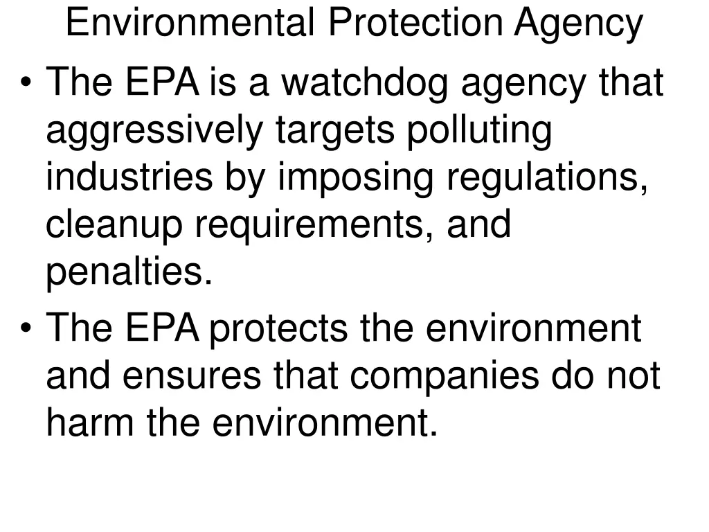 environmental protection agency
