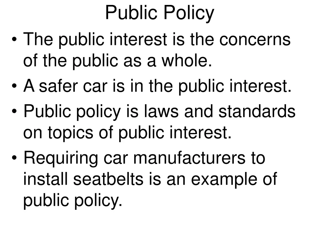 public policy