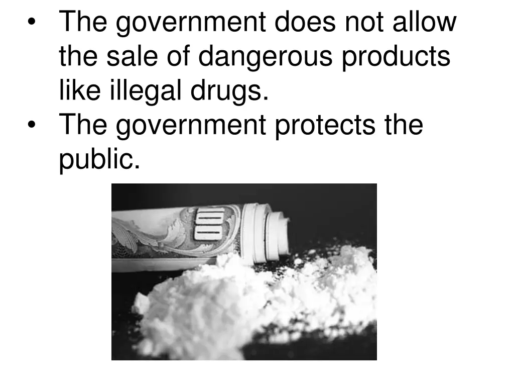 the government does not allow the sale