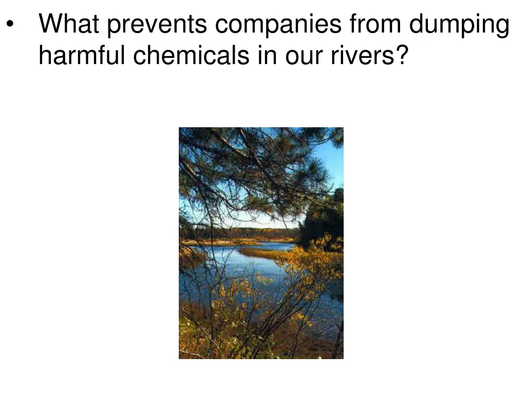 what prevents companies from dumping harmful