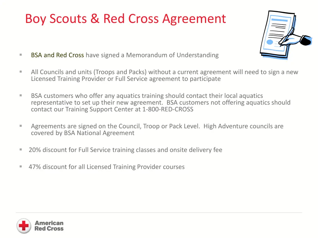 boy scouts red cross agreement
