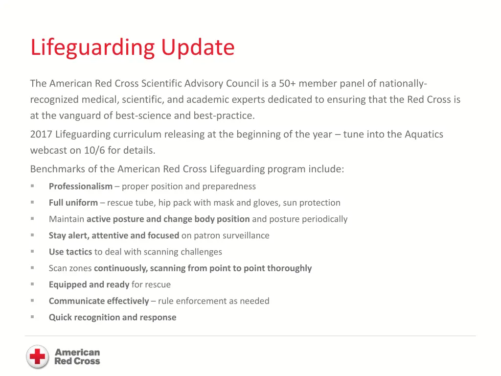 lifeguarding update