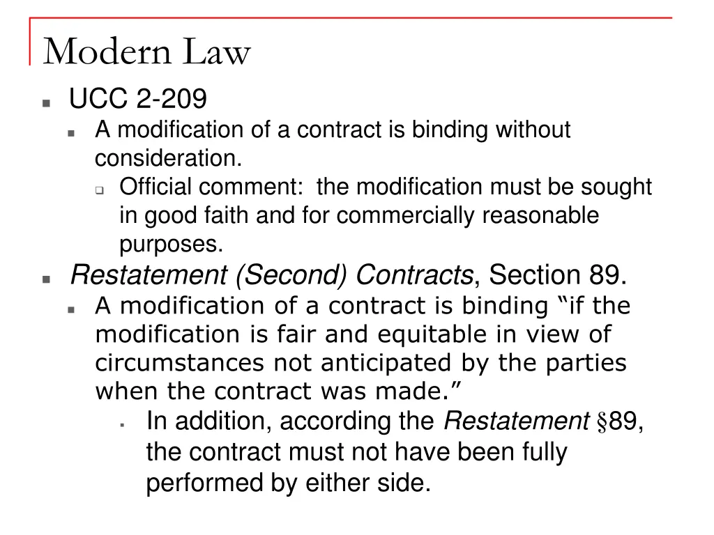 modern law