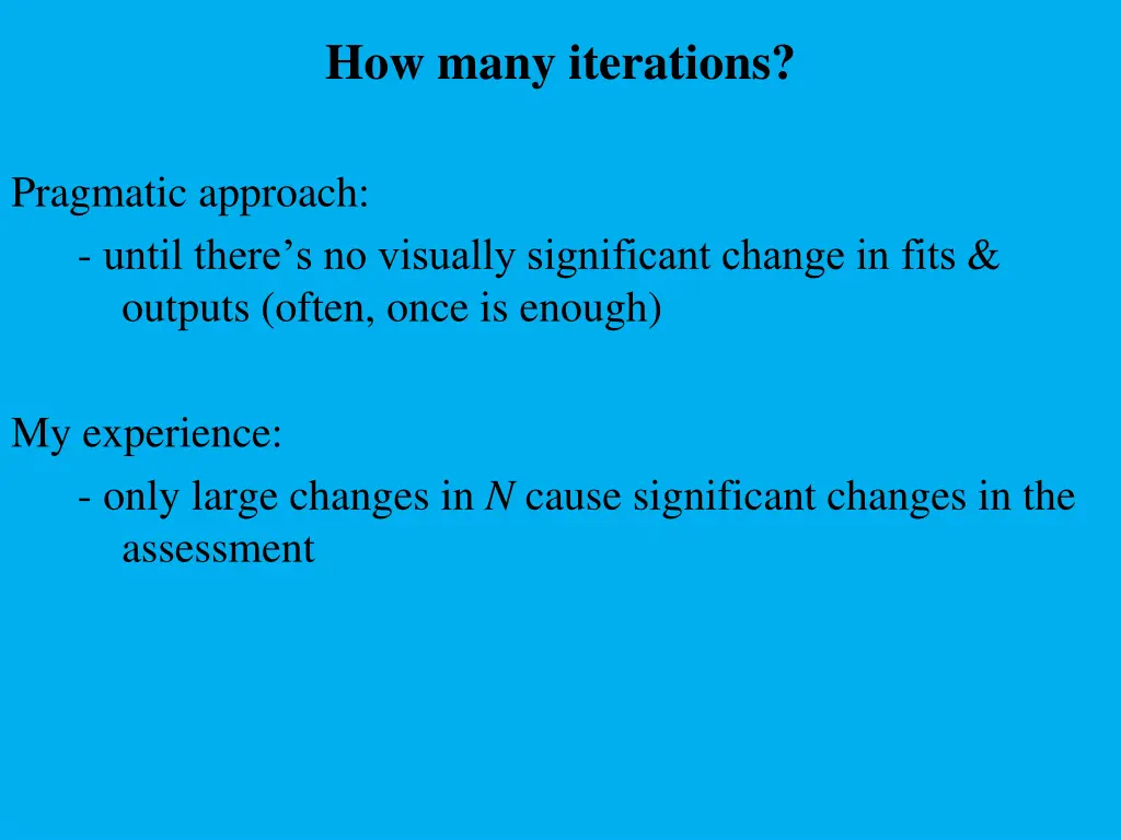 how many iterations