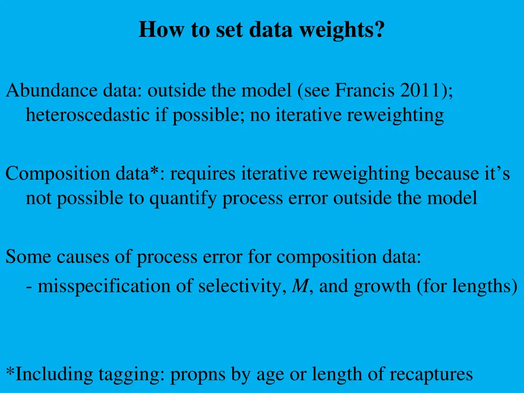 how to set data weights