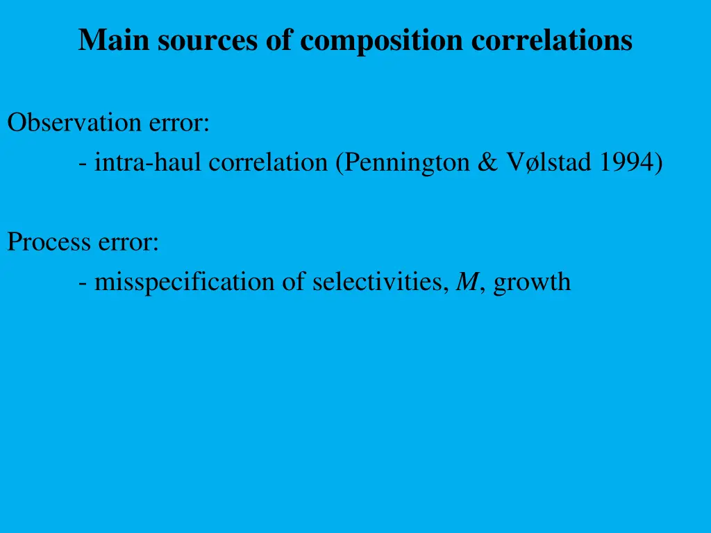 main sources of composition correlations
